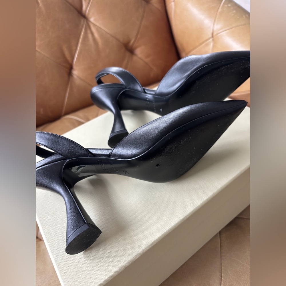 M. Gemi Mia Due 90mm Slingback Black Heels (Size 6 / 36) - Picture 3 of 5